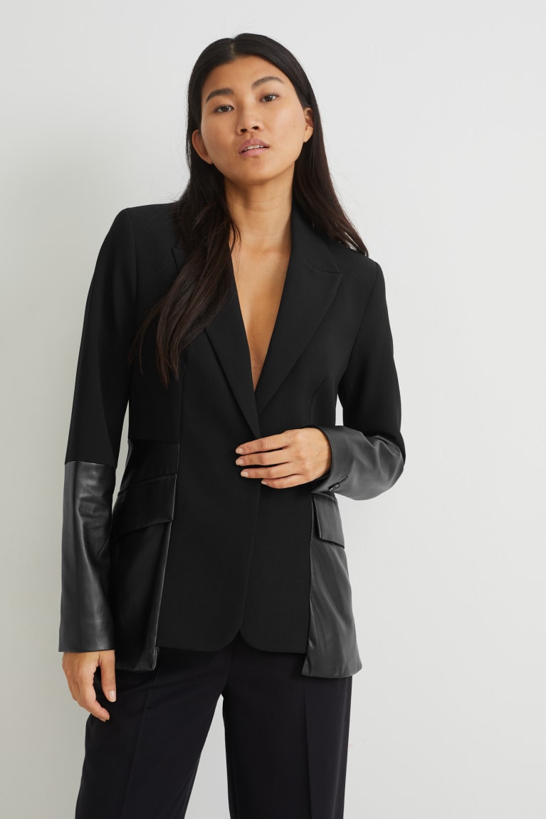  Noir Blazer C&A Fitted - france XGQ-9154618