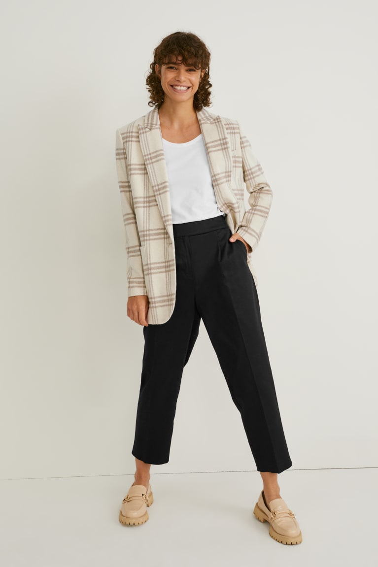  Beige Blazer C&A Laine Blend Check - france RDY-6522142