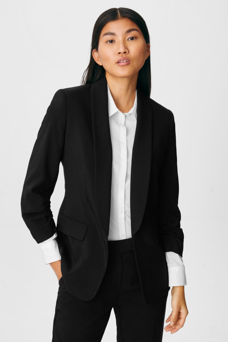  Noir Blazer C&A Business Fitted Recycled - france QET-8389413