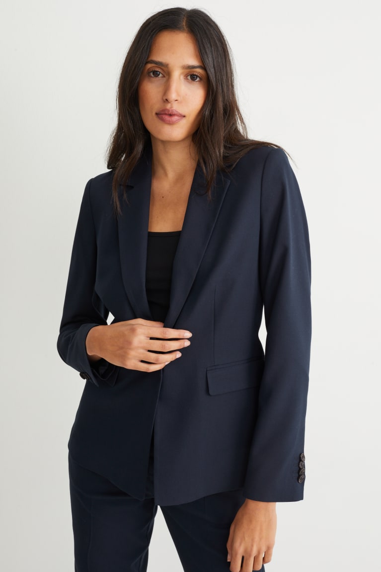  Bleu Foncé Blazer C&A Business Fitted Recycled - france TXN-0801909