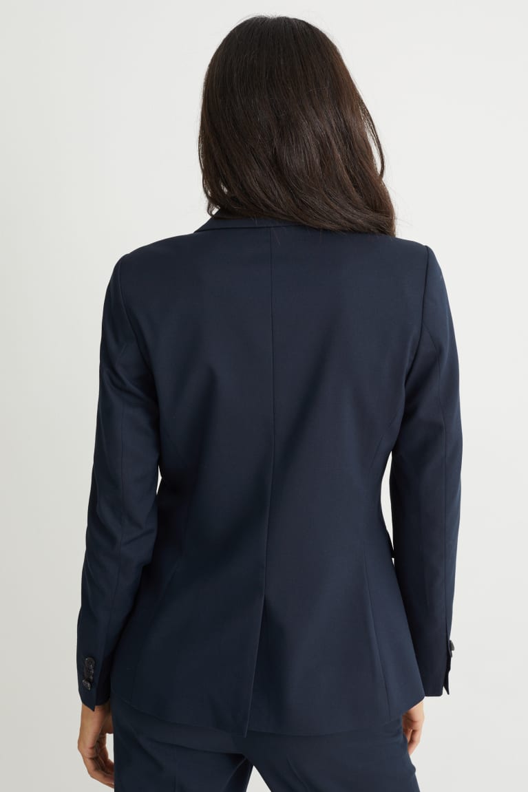  Bleu Foncé Blazer C&A Business Fitted Recycled - france TXN-0801909