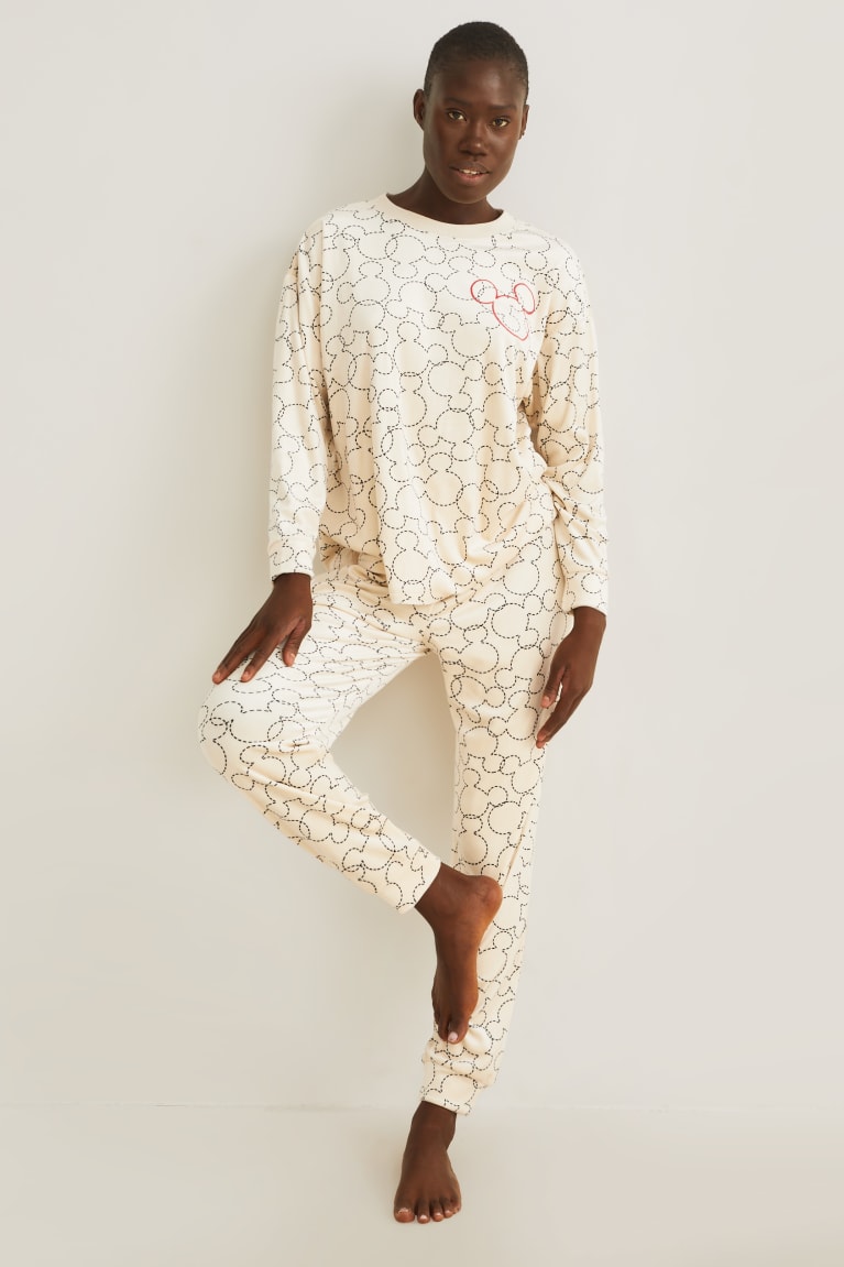  Beige Vêtement De Nuit C&A Pyjamas Mickey Mouse - france ZUD-1720337