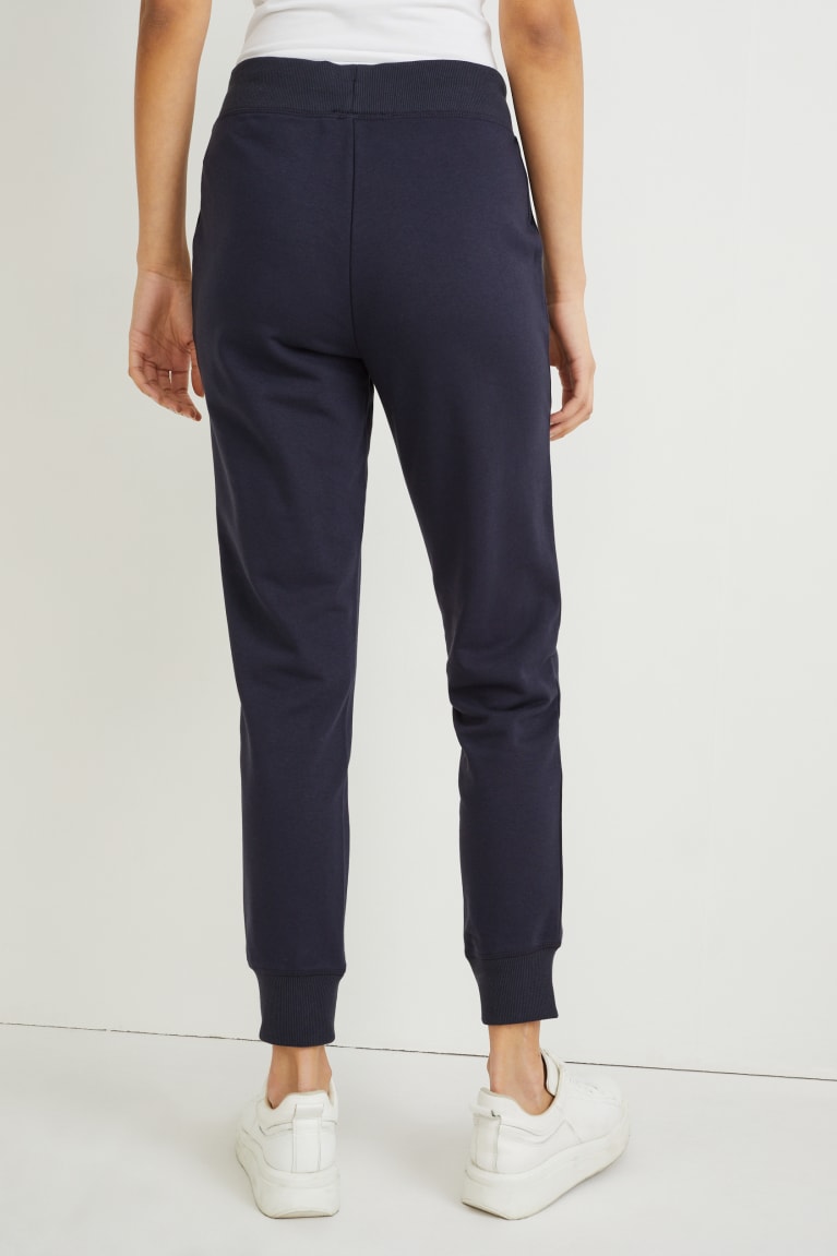  Bleu Foncé Pantalons C&A Basic Joggers Organic Coton - france LWC-2940253