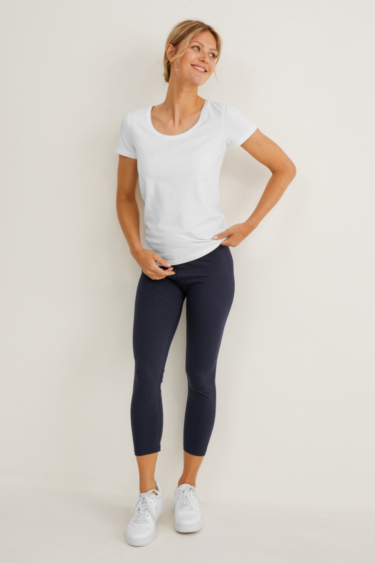  Bleu Foncé Pantalons C&A Multipack Of 2 Basic Leggings Organic Coton - france EBQ-0024037