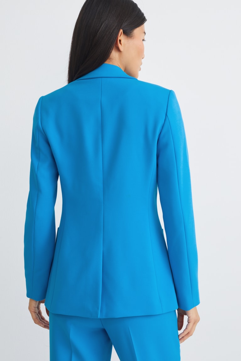  Bleu Clair Blazer C&A Fitted Recycled - france VJT-8628694