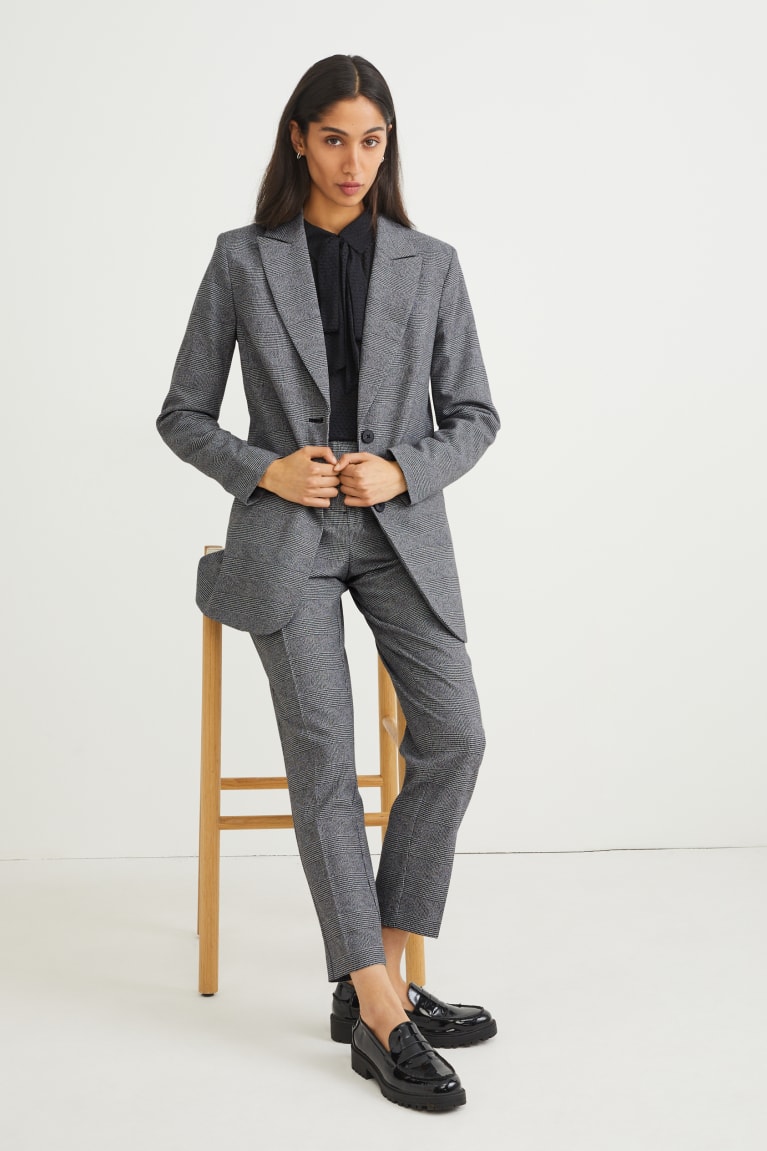  Grise Noir Blazer C&A Recycled Check - france HDH-8959706