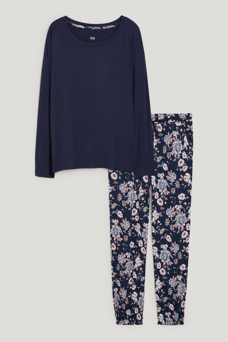  Bleu Foncé Vêtement De Nuit C&A Pyjamas Floral - france JXX-5855931