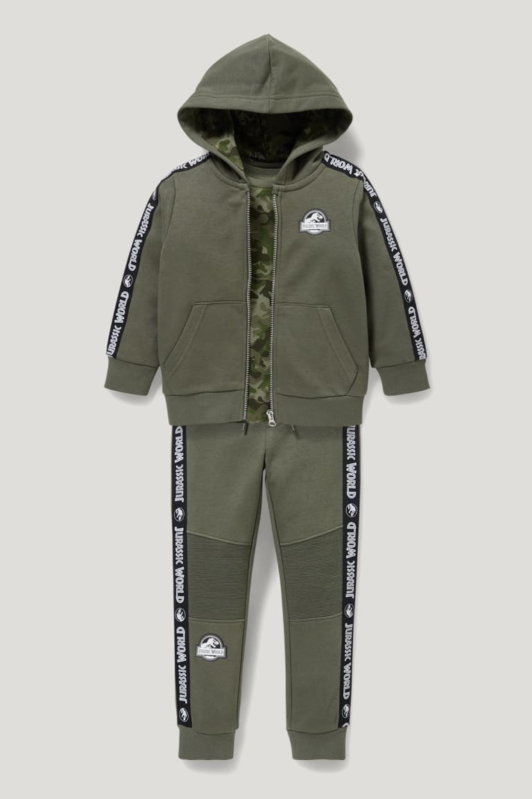  Vert Foncé Pantalons C&A Jurassic World Zip-through, Long Sleeve And Joggers - france GBZ-4137591