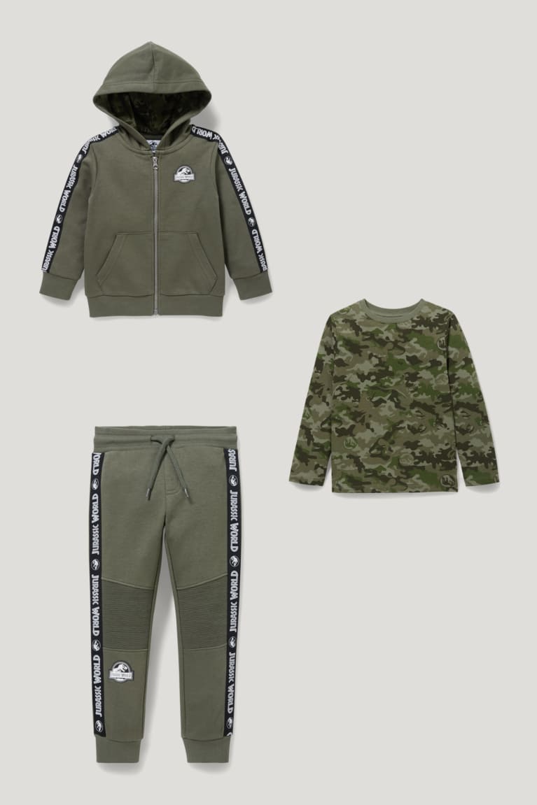  Vert Foncé Pantalons C&A Jurassic World Zip-through, Long Sleeve And Joggers - france GBZ-4137591