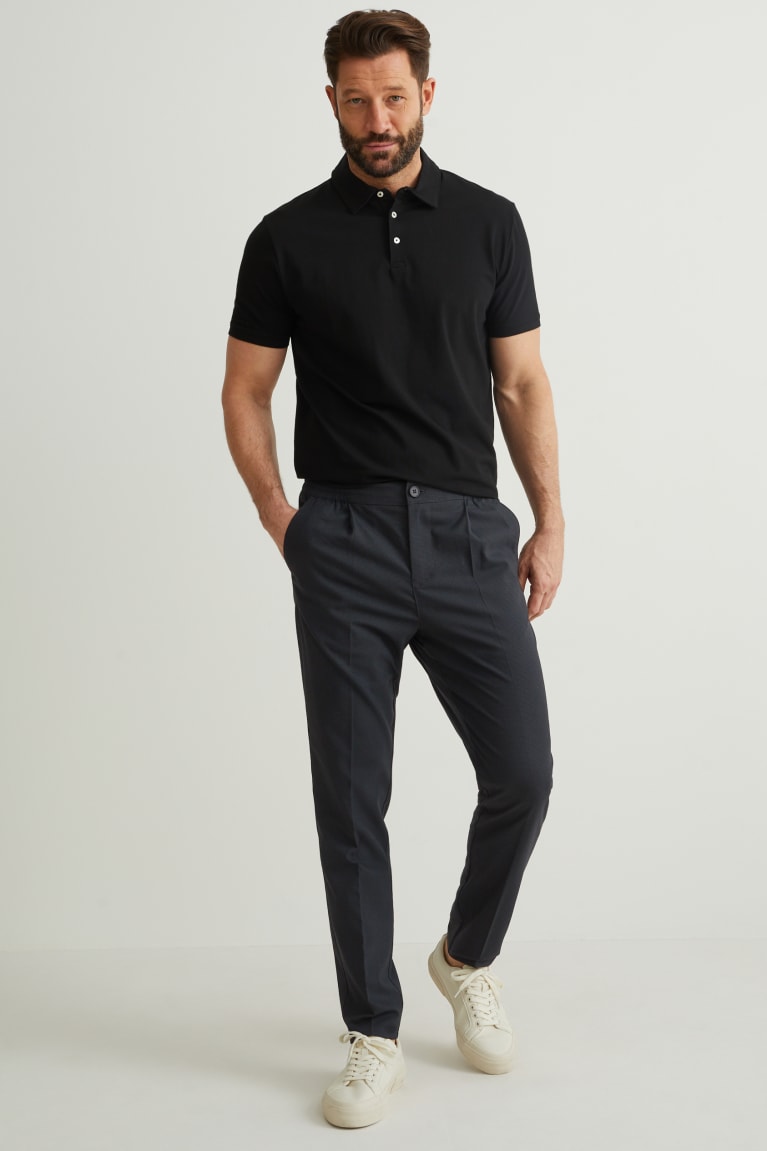  Grise Foncé Pantalons C&A Chinos Tapered Fit Flex - france ZBQ-7680580