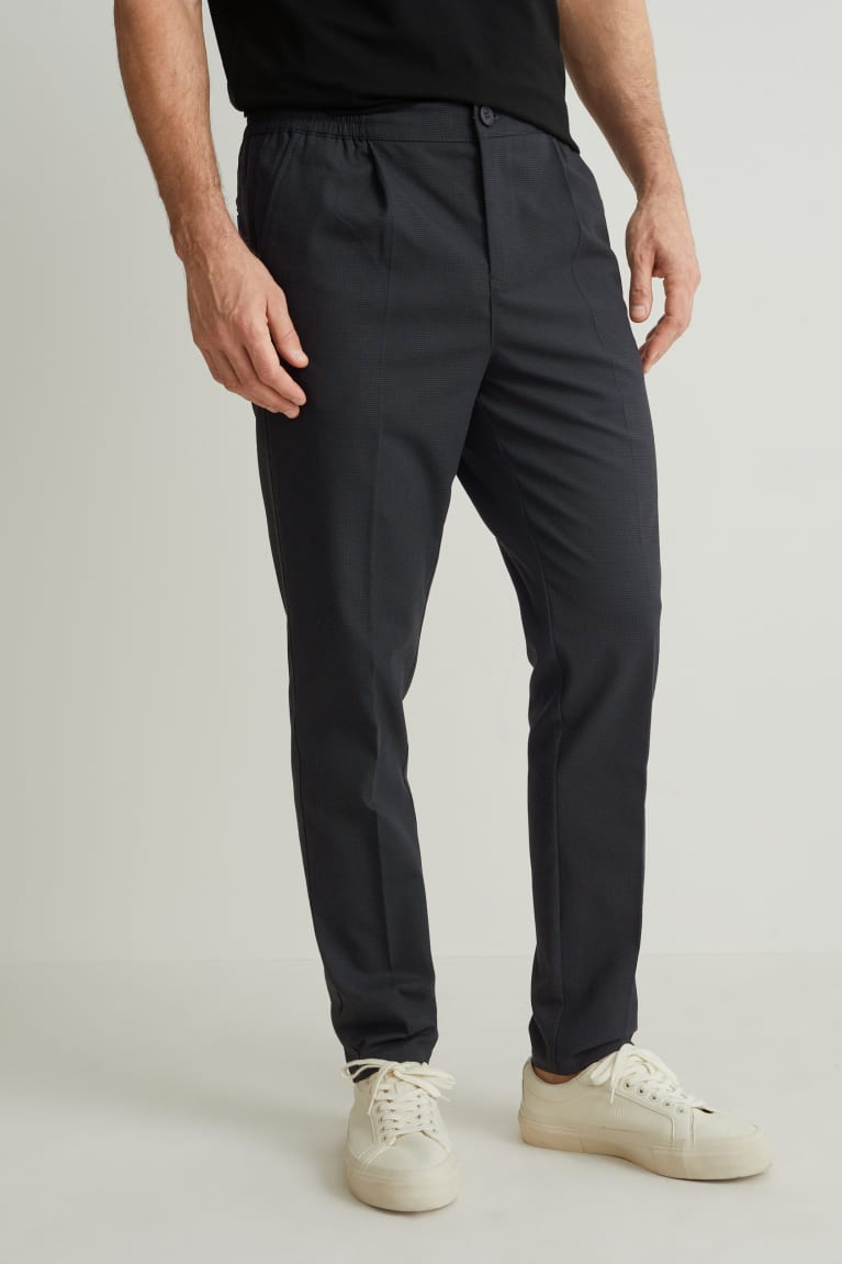  Grise Foncé Pantalons C&A Chinos Tapered Fit Flex - france ZBQ-7680580