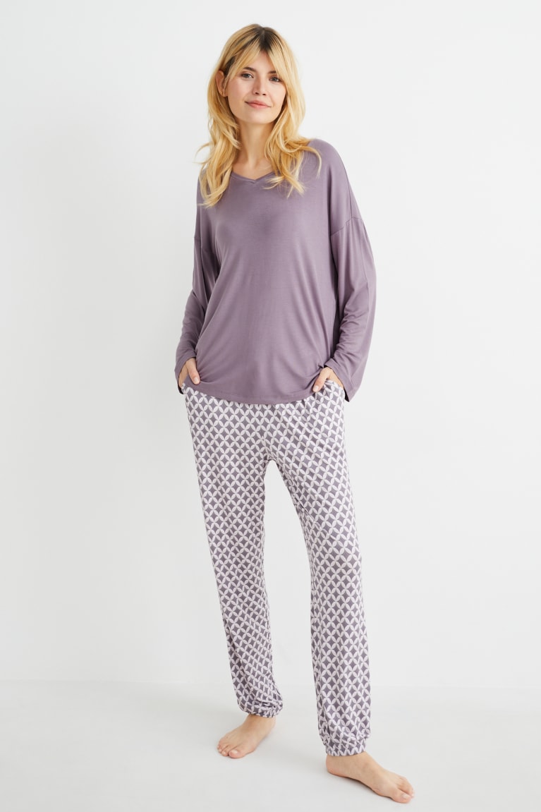  Violette Vêtement De Nuit C&A Pyjamas - france KQG-4557260