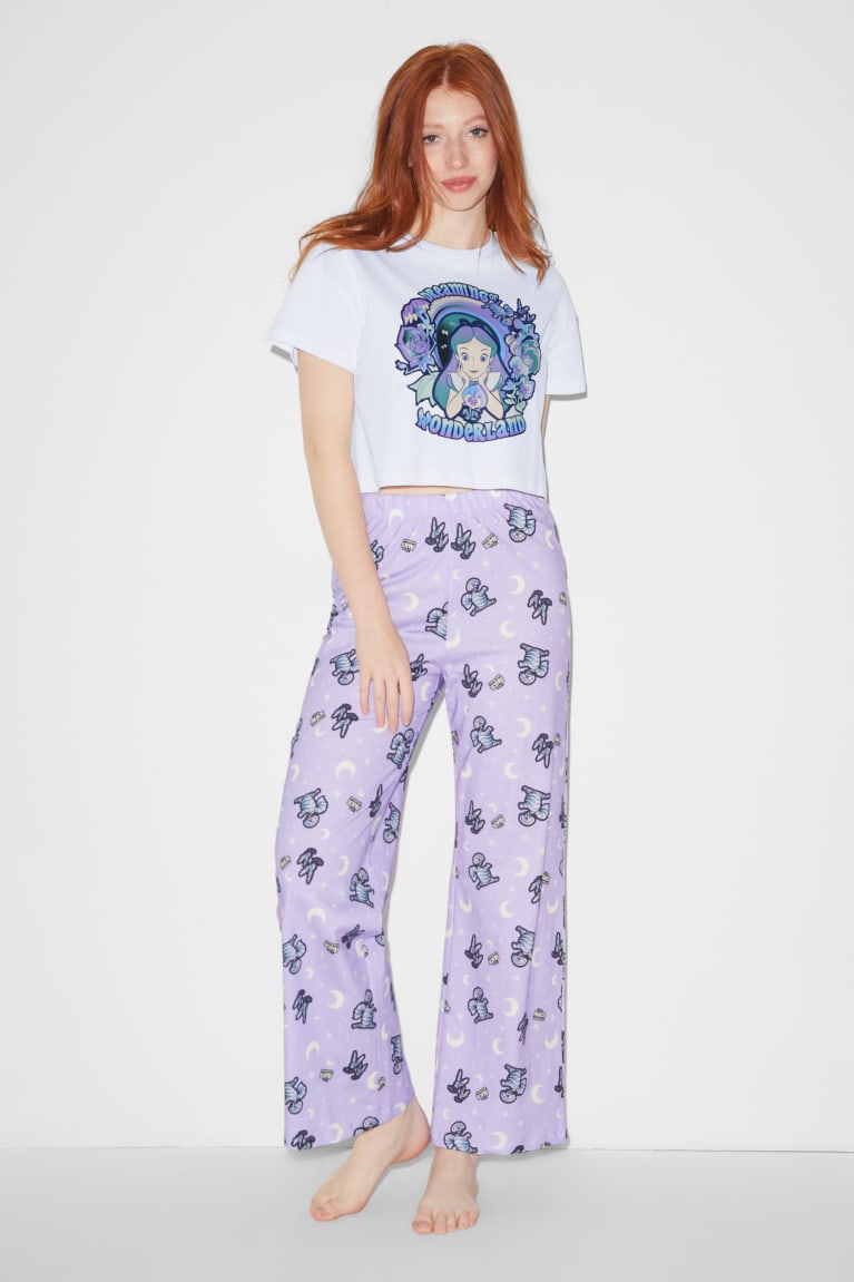  Violette Vêtement De Nuit C&A Clockhouse Pyjamas Alice In Wonderland - france JGF-2720396