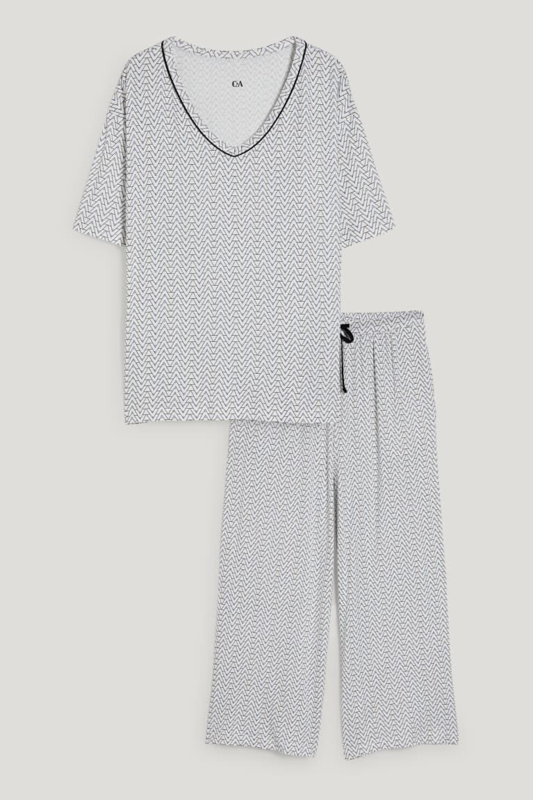  Blanche Vêtement De Nuit C&A Pyjamas Patterned - france YQQ-2793540