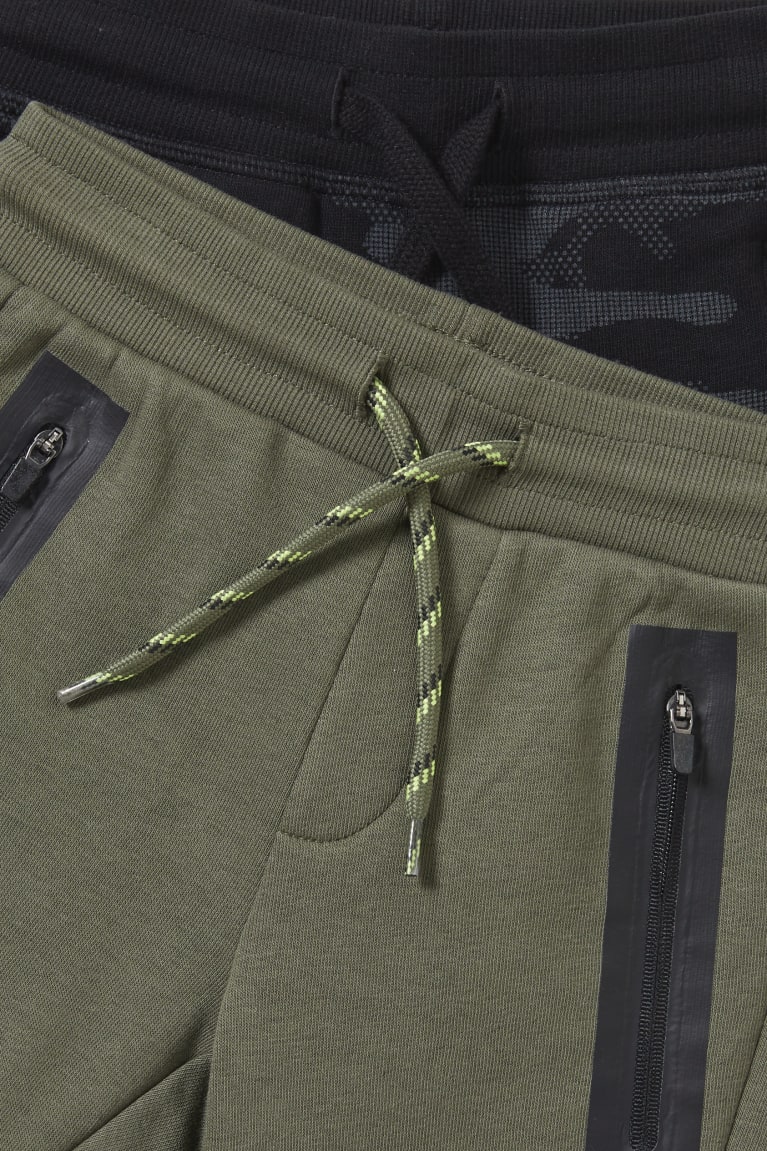  Vert Pantalons C&A Multipack Of 2 Joggers - france BUL-5258883