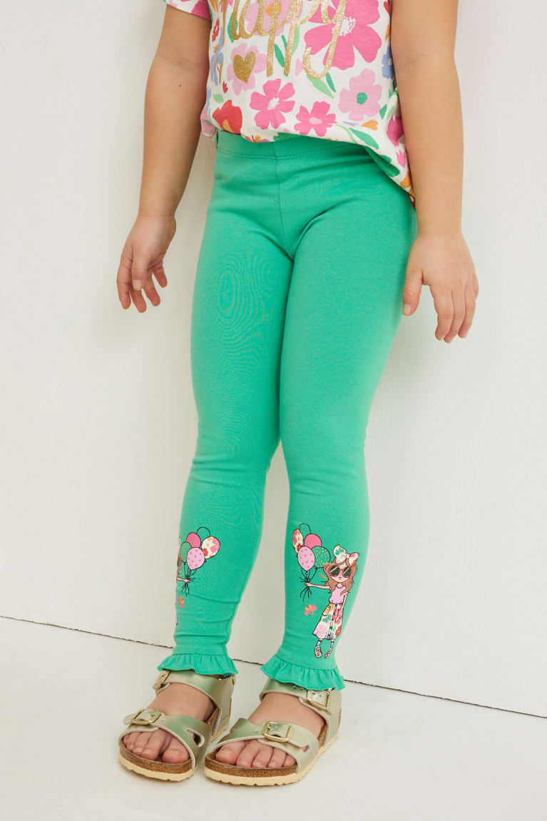  Vert Pantalons C&A Multipack Of 2 Leggings - france HSS-0702683