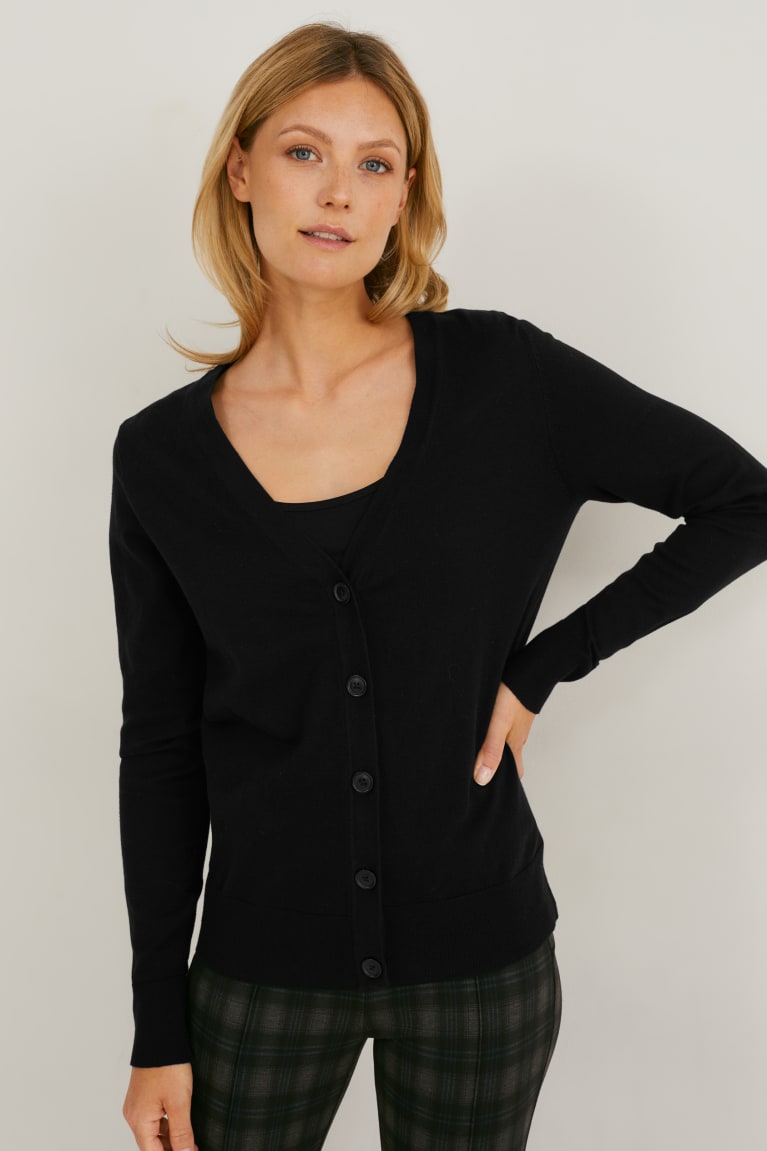  Noir Cardigan C&A - france IWY-2243511