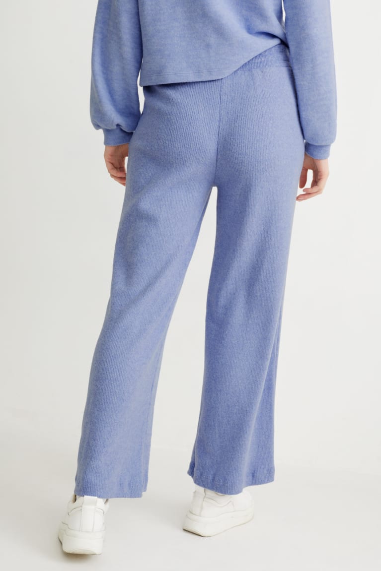  Bleu Clair Pantalons C&A Tricoté Regular Fit - france EFI-0444575