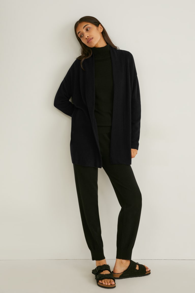  Noir Cardigan C&A Cashmere - france HAE-6112759