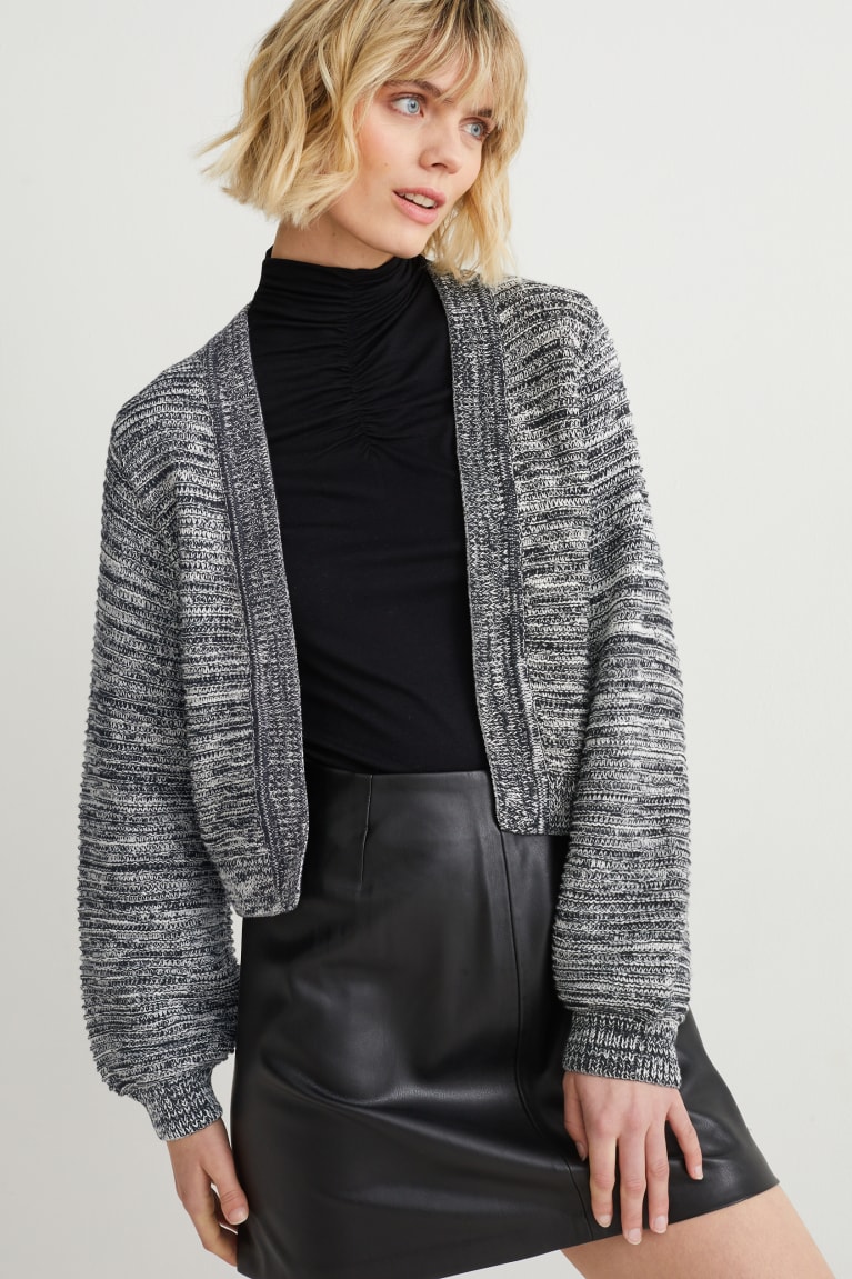  Noir Blanche Cardigan C&A With Recycled Polyester - france AUL-7821052