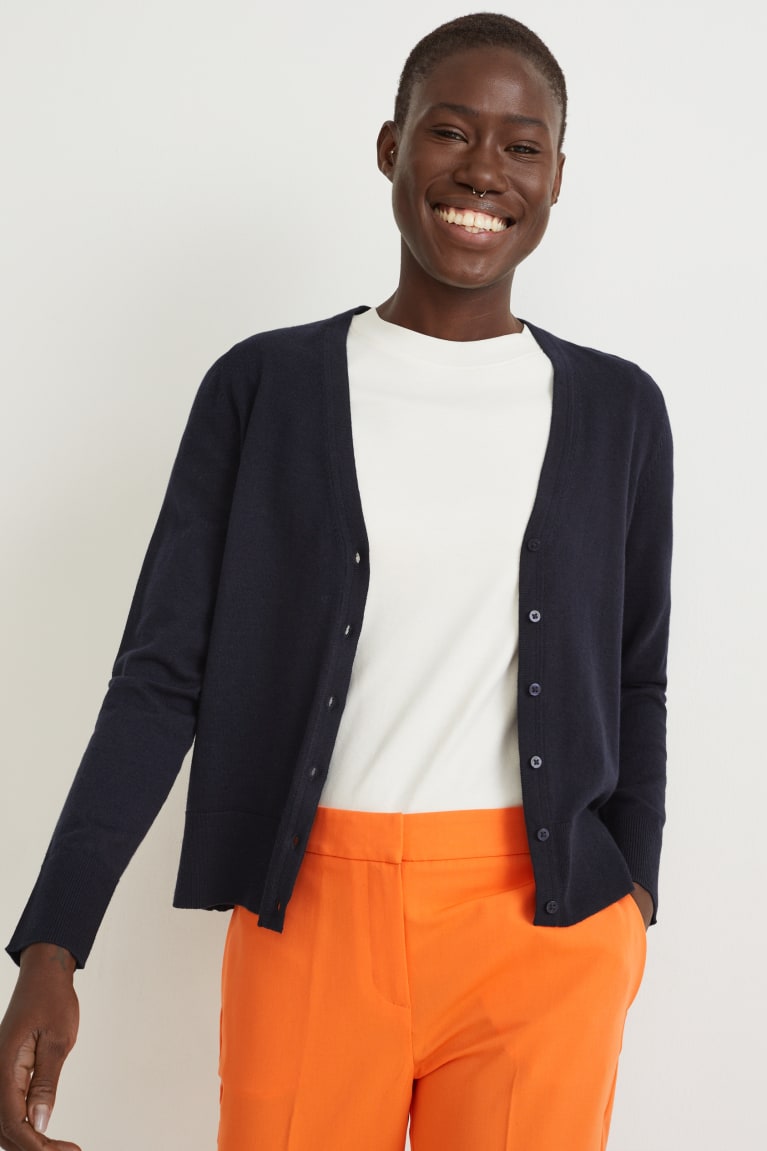  Bleu Foncé Cardigan C&A Basic - france LXO-3304008