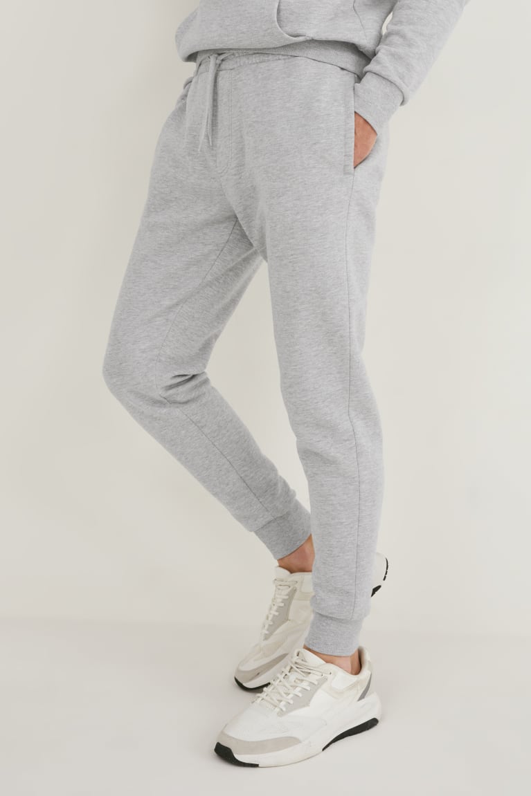  Grise Clair Pantalons C&A Joggers Organic Coton - france ZJH-0387959