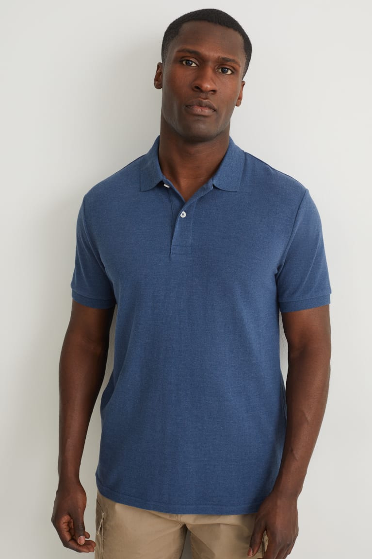  Bleu Foncé Chemises C&A Polo With Organic Coton - france UJO-0325135