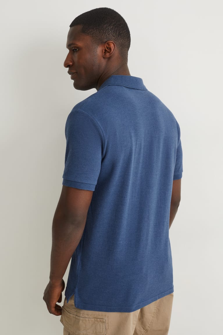  Bleu Foncé Chemises C&A Polo With Organic Coton - france UJO-0325135