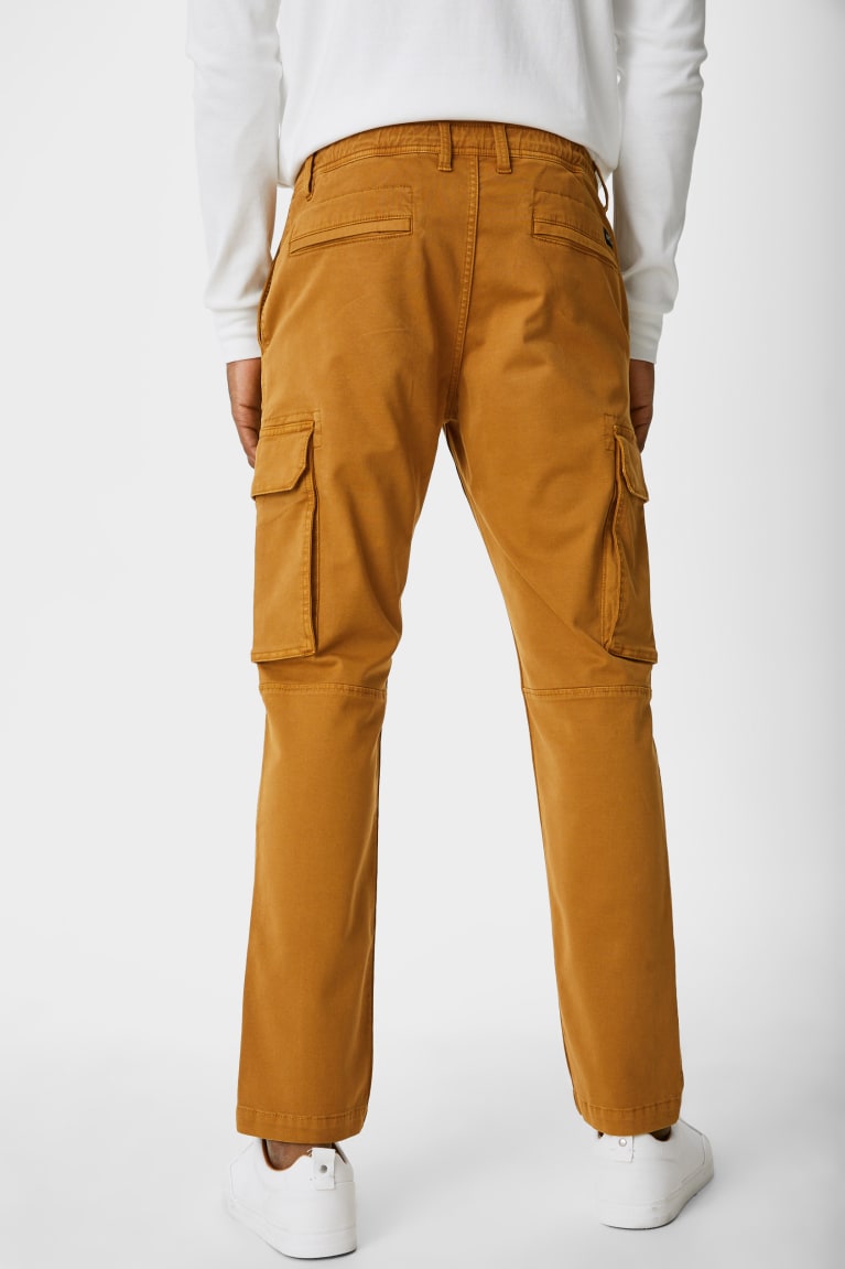  Moutarde Jaune Pantalons C&A Cargo Tapered Fit - france QWE-2308140