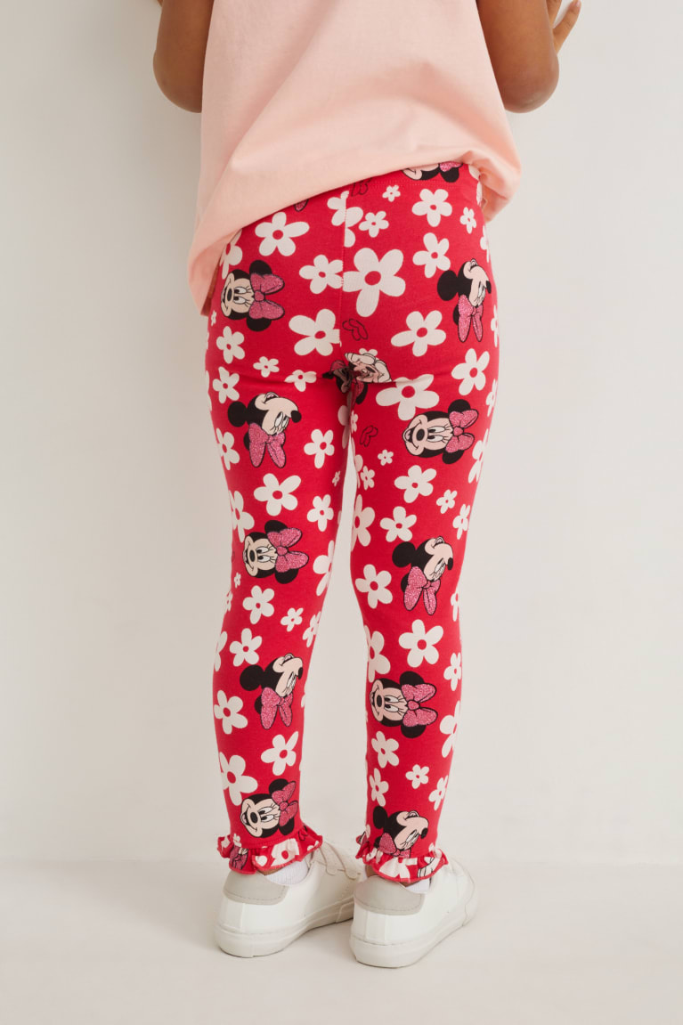  Rose Pantalons C&A Minnie Mouse Leggings Floral - france FTZ-9137806