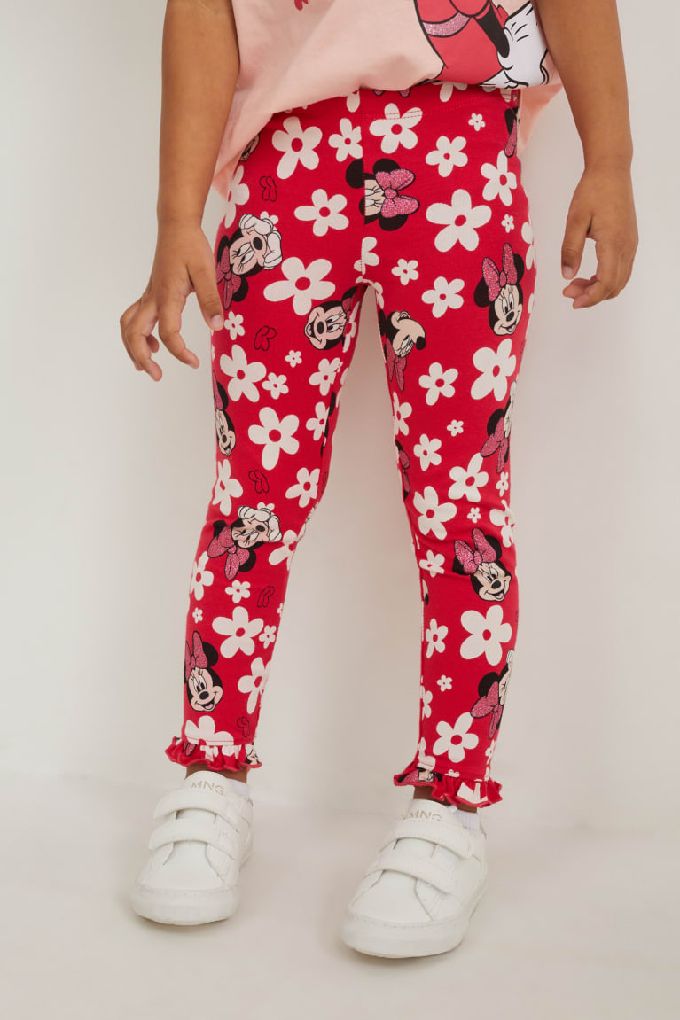  Rose Pantalons C&A Minnie Mouse Leggings Floral - france FTZ-9137806