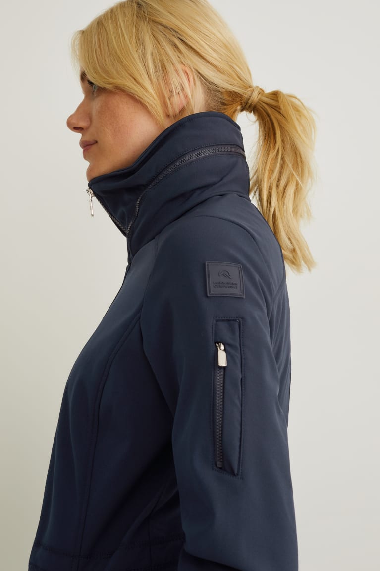  Bleu Foncé Manteaux C&A Softshell With Hood Bionic-finisheco Recycled - france CNO-0129036