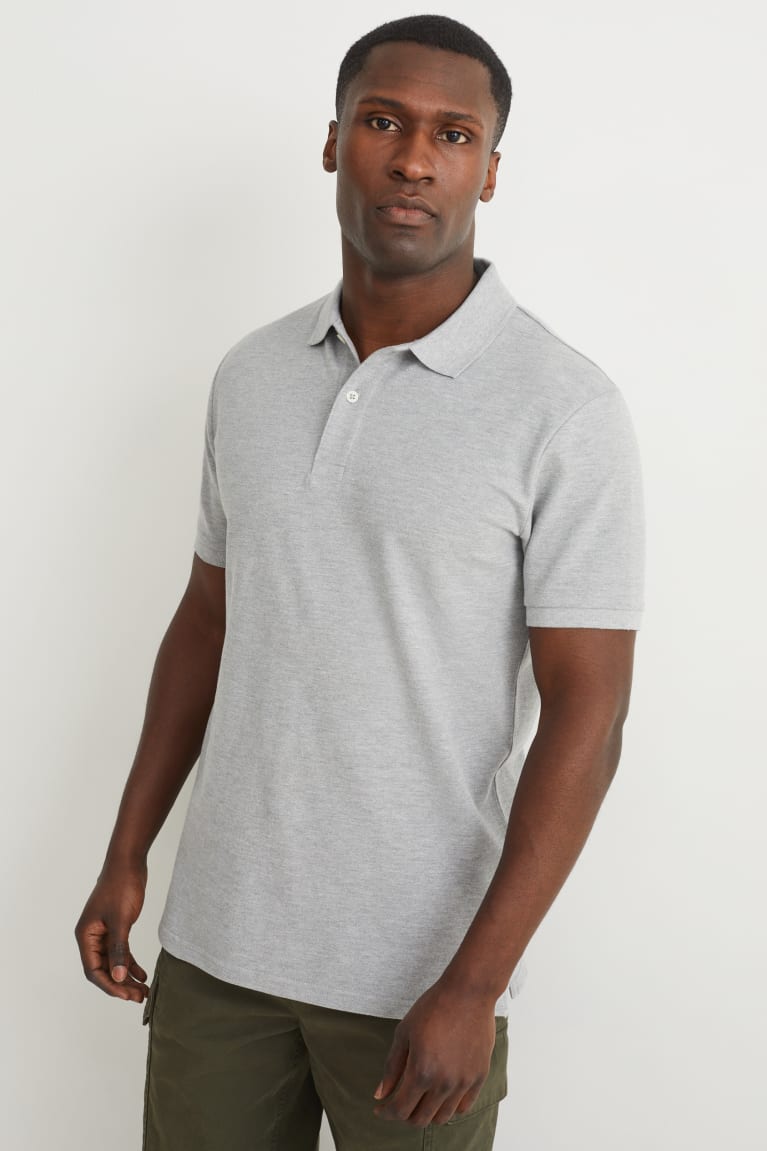  Grise Chemises C&A Polo With Organic Coton - france JRP-8144590