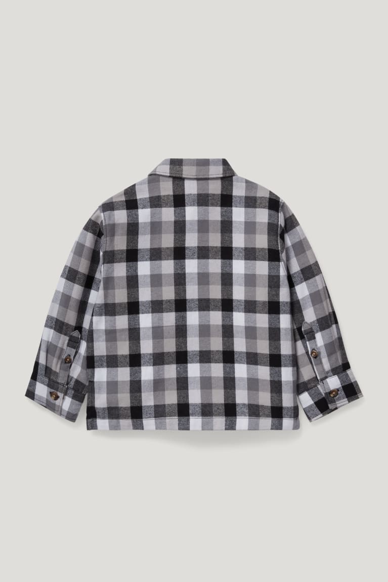  Grise Chemises C&A Flannel Genderneutral Organic Coton Check - france CRR-3549070