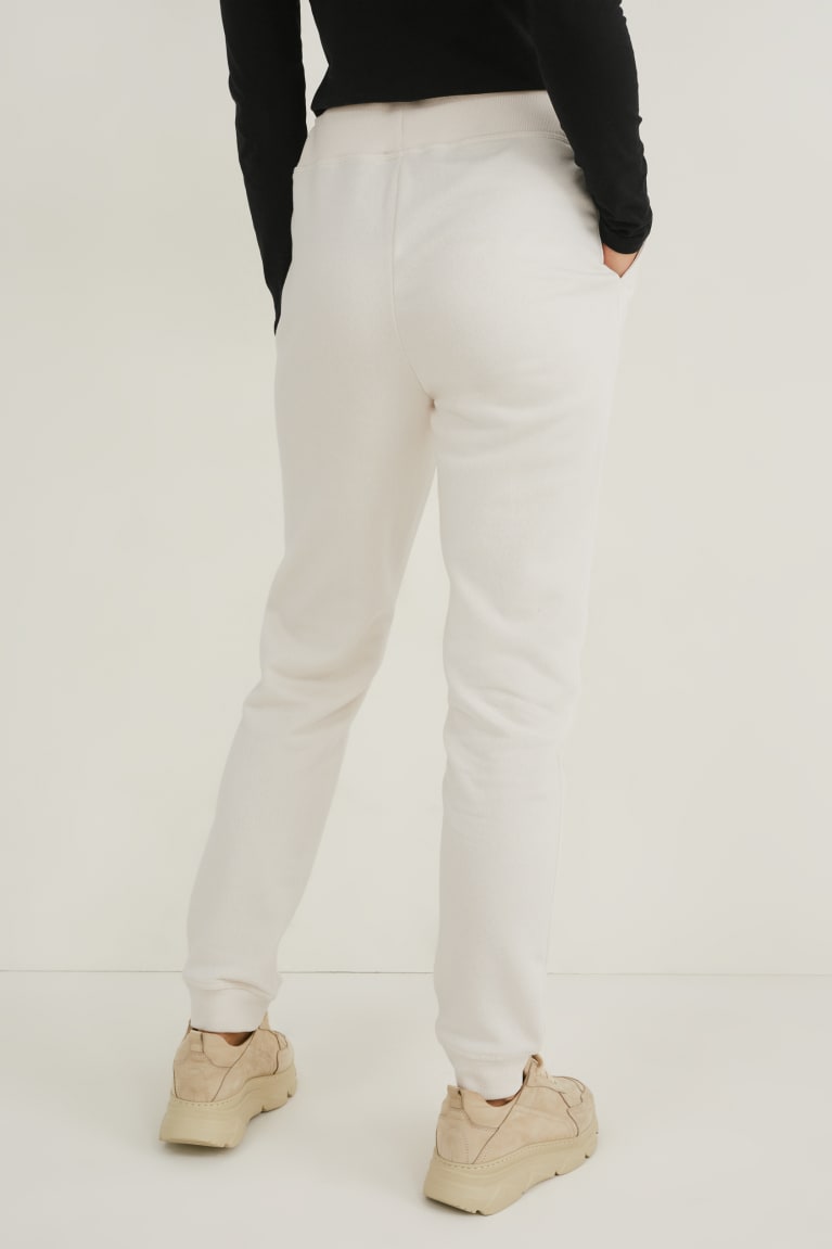  Blanche Pantalons C&A Joggers Organic Coton - france EAC-2302790