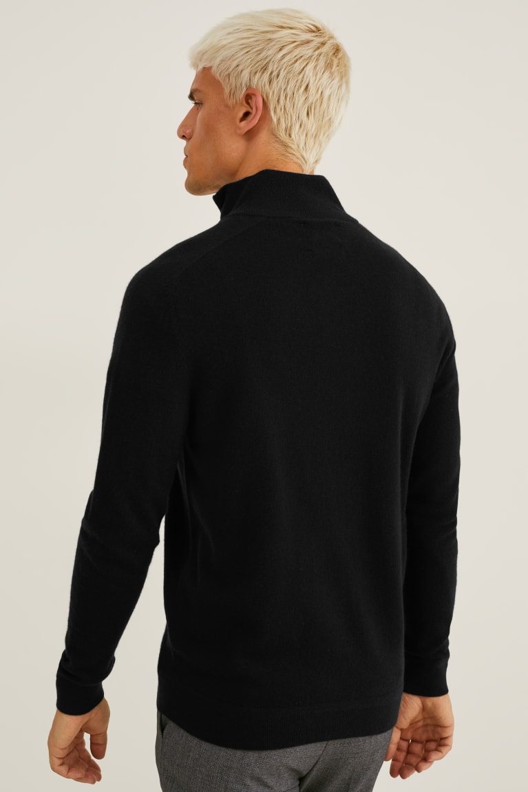  Noir Cardigan C&A Cashmere - france HTJ-1688768