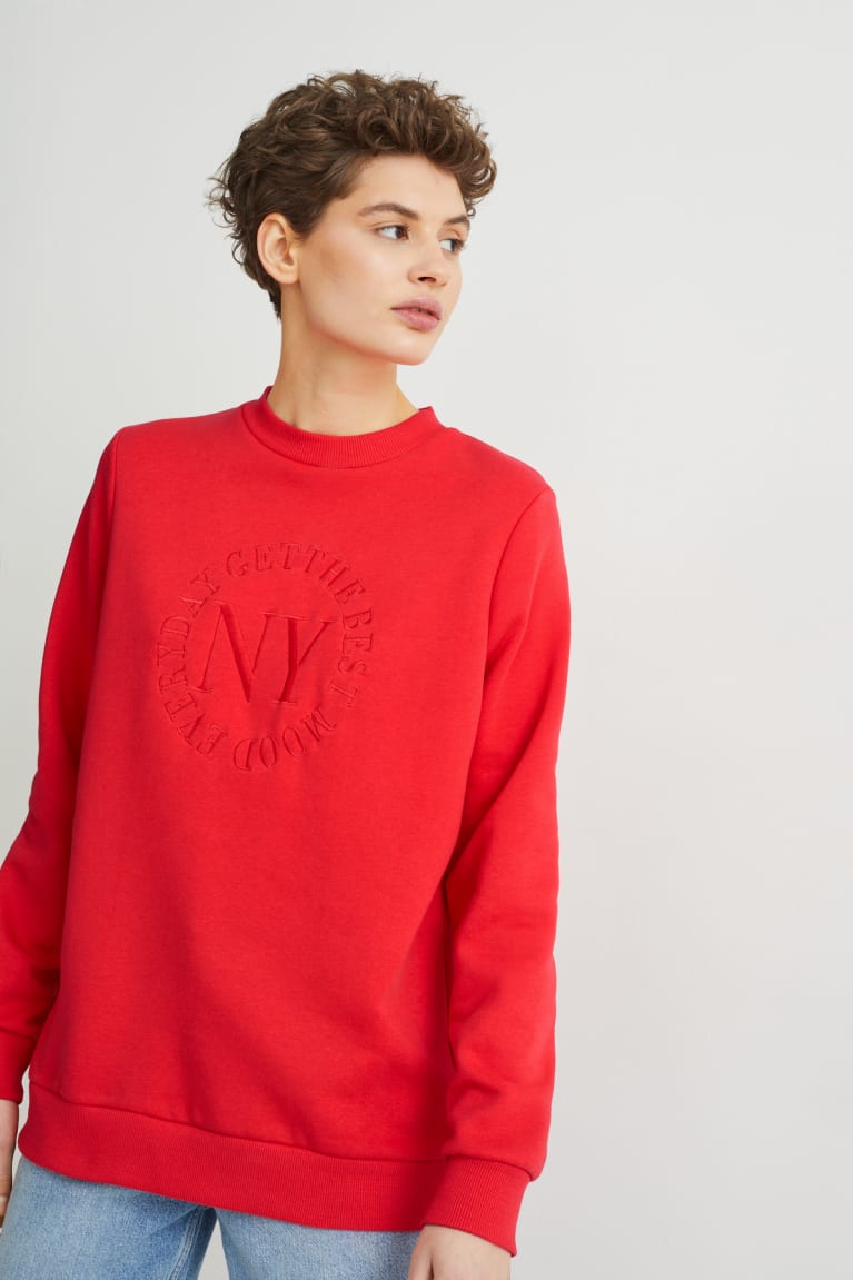  Rouge Sweat à Capuche C&A Long Sleeve - france OEU-6226518