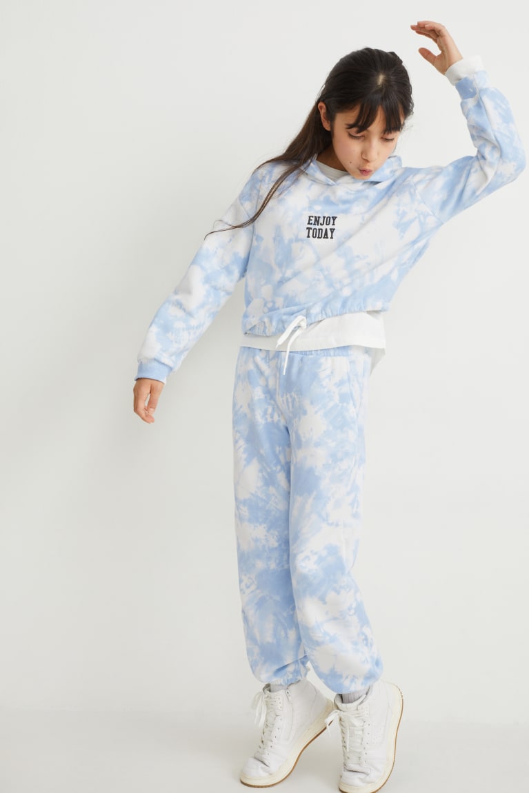  Blanche Bleu Clair Sweat à Capuche C&A Set And Joggers 2 Piece - france UGT-6223983