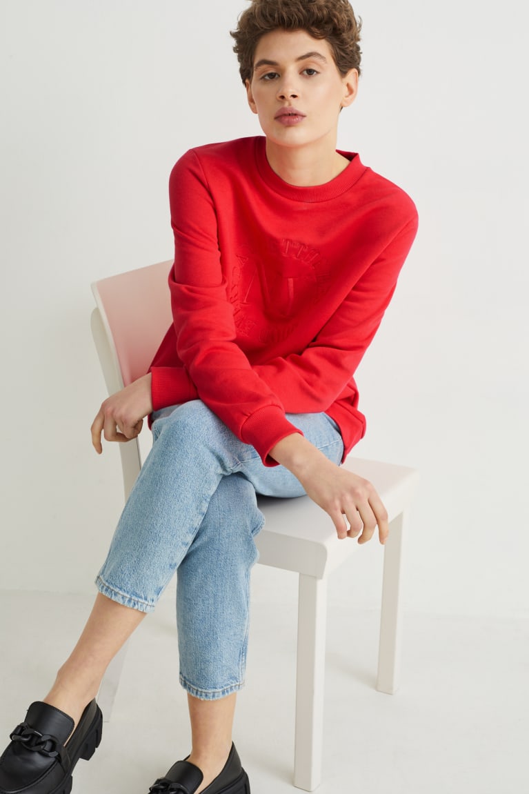  Rouge Sweat à Capuche C&A Long Sleeve - france OEU-6226518