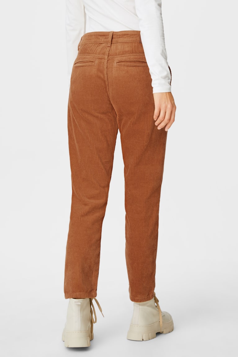  Havanna Pantalons C&A Corduroy Droit Tapered Fit - france OWO-0534519