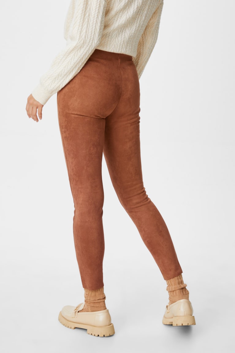  Havanna Pantalons C&A Leggings Faux Daim - france ZIU-2890228