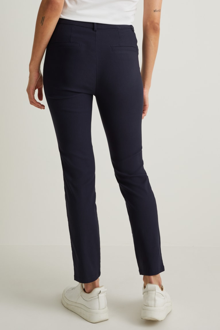  Bleu Foncé Jean C&A Cloth Mid-rise Taille Slim Fit With Lenzing Ecovero - france RYY-2883711