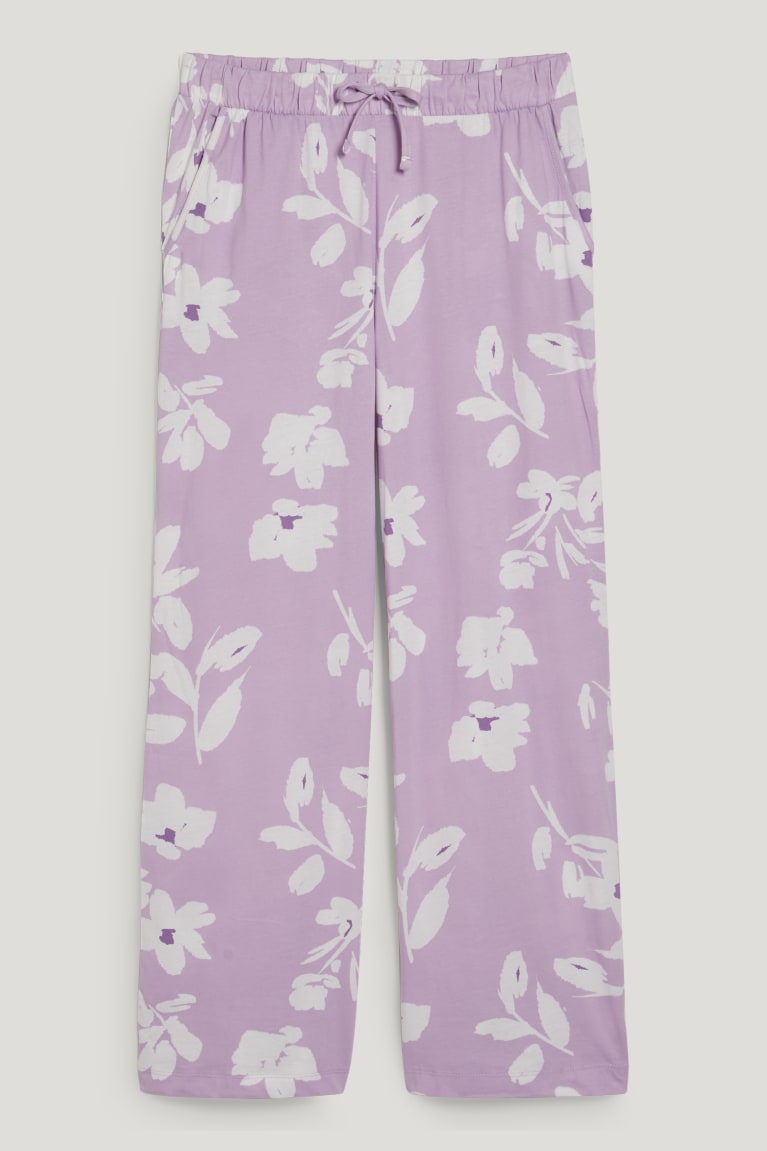  Violette Clair Vêtement De Nuit C&A Pyjama Bottoms Floral - france CMJ-1037186