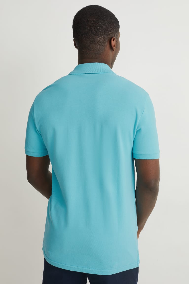  Turquoise Chemises C&A Polo Organic Coton - france RHG-6023684