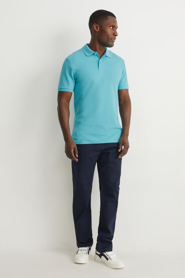  Turquoise Chemises C&A Polo Organic Coton - france RHG-6023684