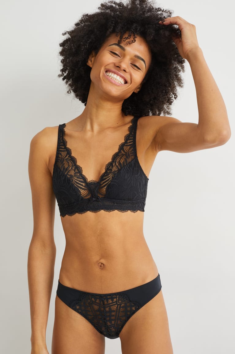  Noir Sous Vêtement C&A Bralette - france UJH-1187006