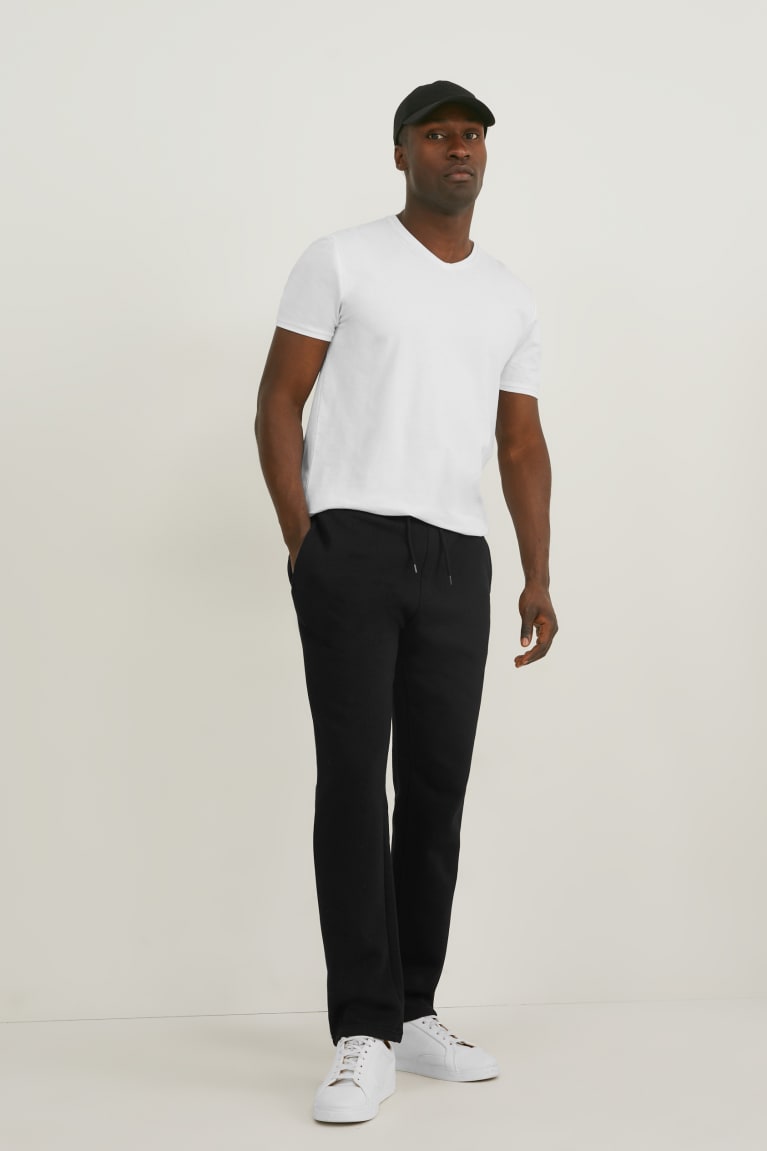  Noir Pantalons C&A Joggers Organic Coton - france VBC-6399327