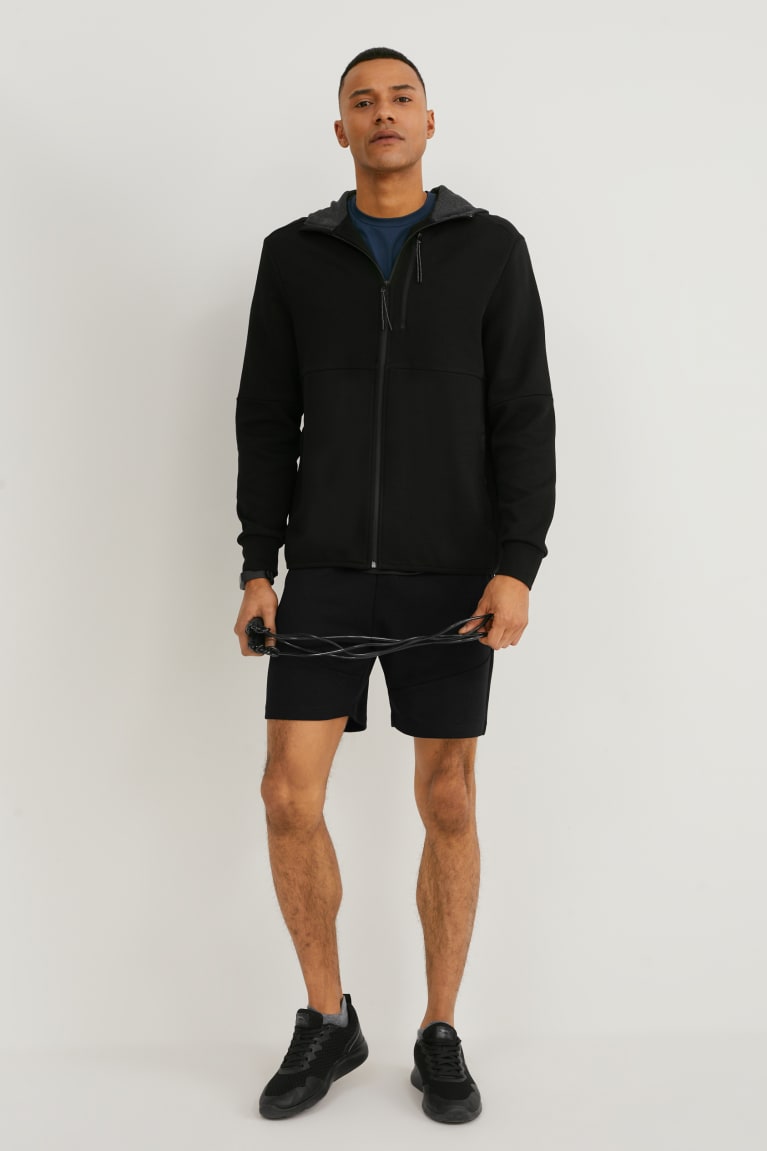  Noir Shorts C&A Sweat - france OOP-0755413