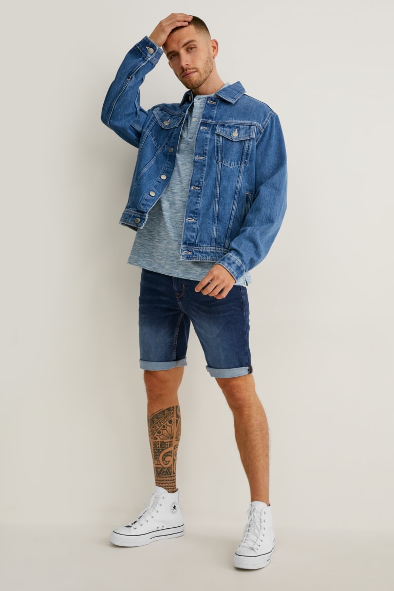  Bleu Bleu Foncé Shorts C&A Denim Flex Jog Denim - france RHQ-3237835