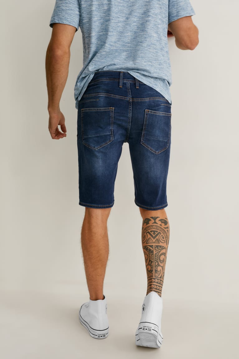  Bleu Bleu Foncé Shorts C&A Denim Flex Jog Denim - france RHQ-3237835